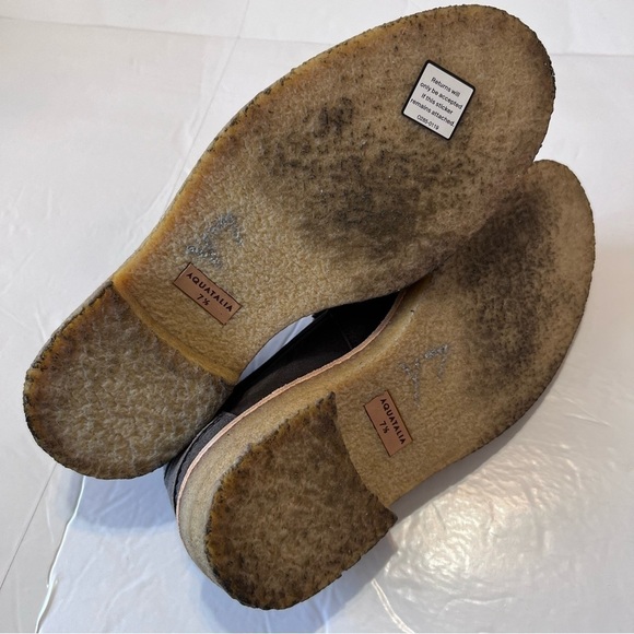 EUC Mens AQUATALIA Ulrich Weatherproof Suede Penny Loafer Fog Size 7.5 main image 4